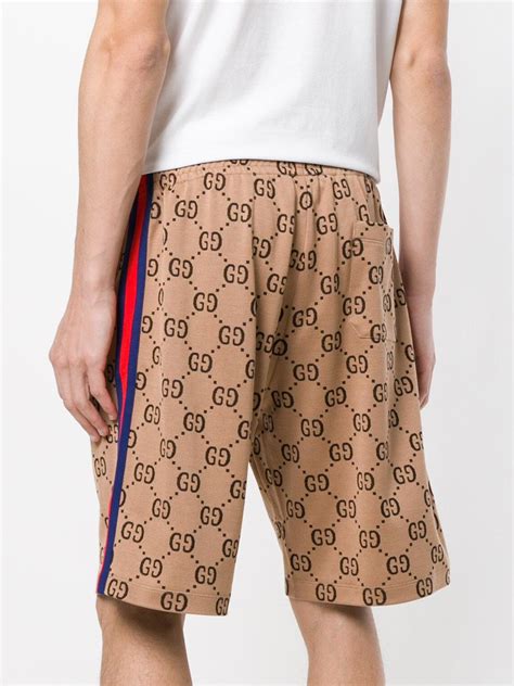 men's gucci cotton gg shorts